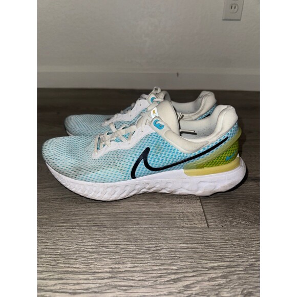 Nike React Miler 3 Men\'s Running Shoes DD0490-100 Size 10.5 White/Black-Blue main image 5
